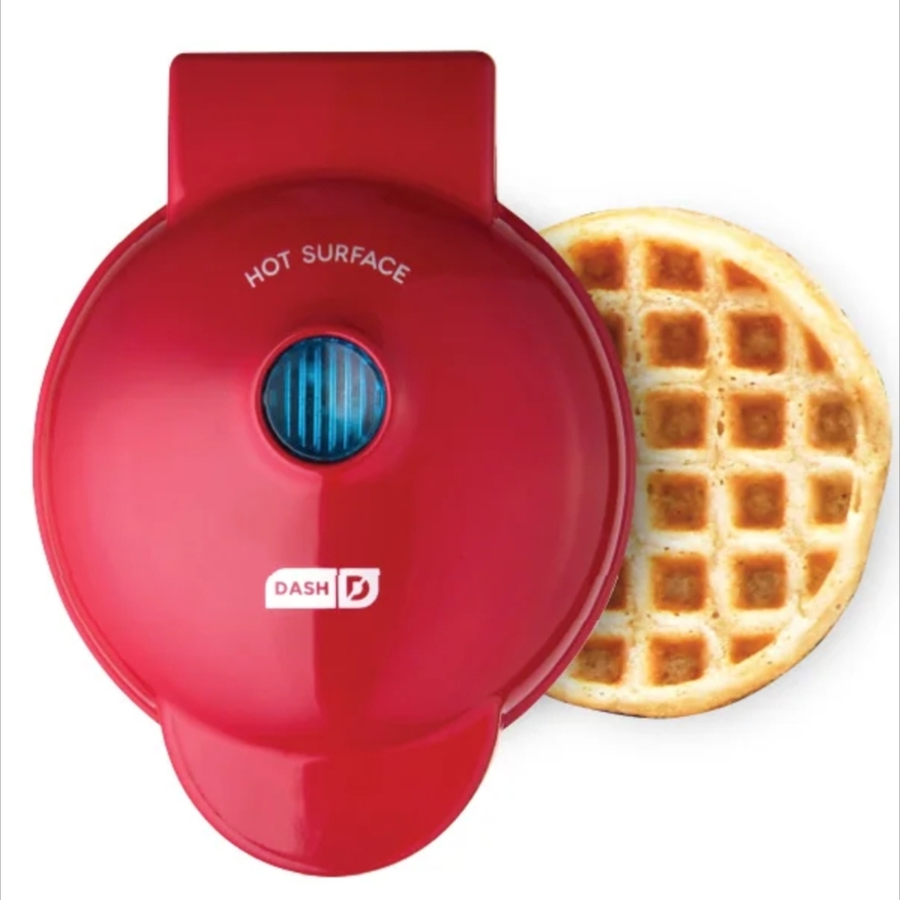 Dash Red Mini Waffle Maker